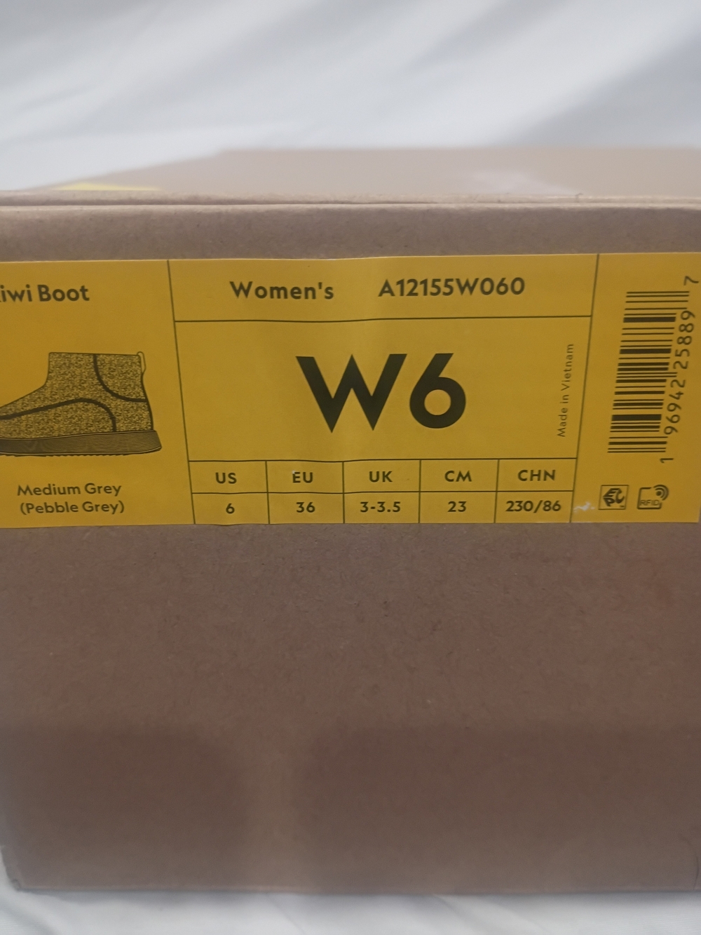 allbirds Medium Grey Kiwi Boot - Women's Size W6